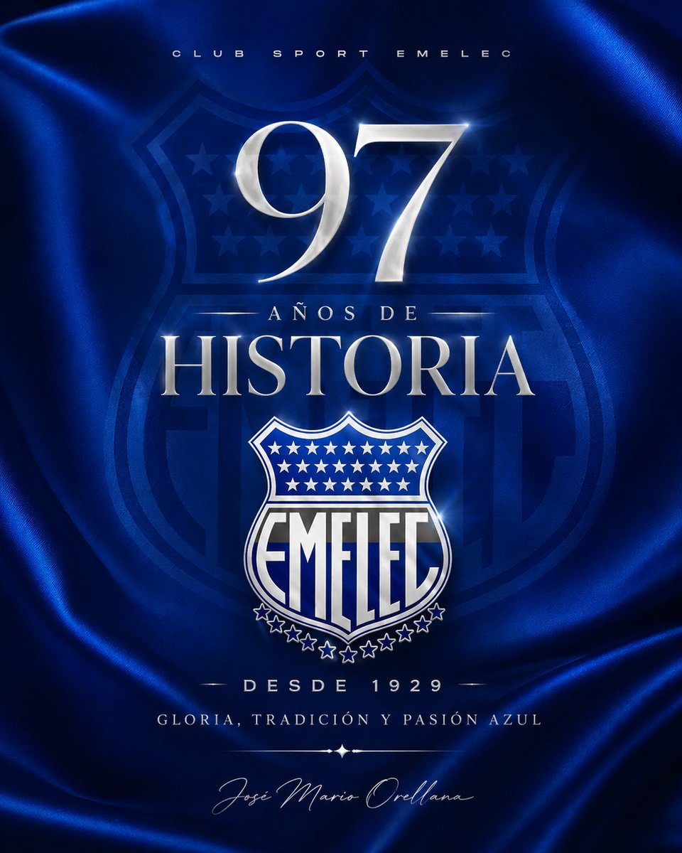 joshimar_o's tweet photo. Feliz Aniversario al Primer Campeón 💙 

@CSEmelec https://t.co/s8E6k11dkS