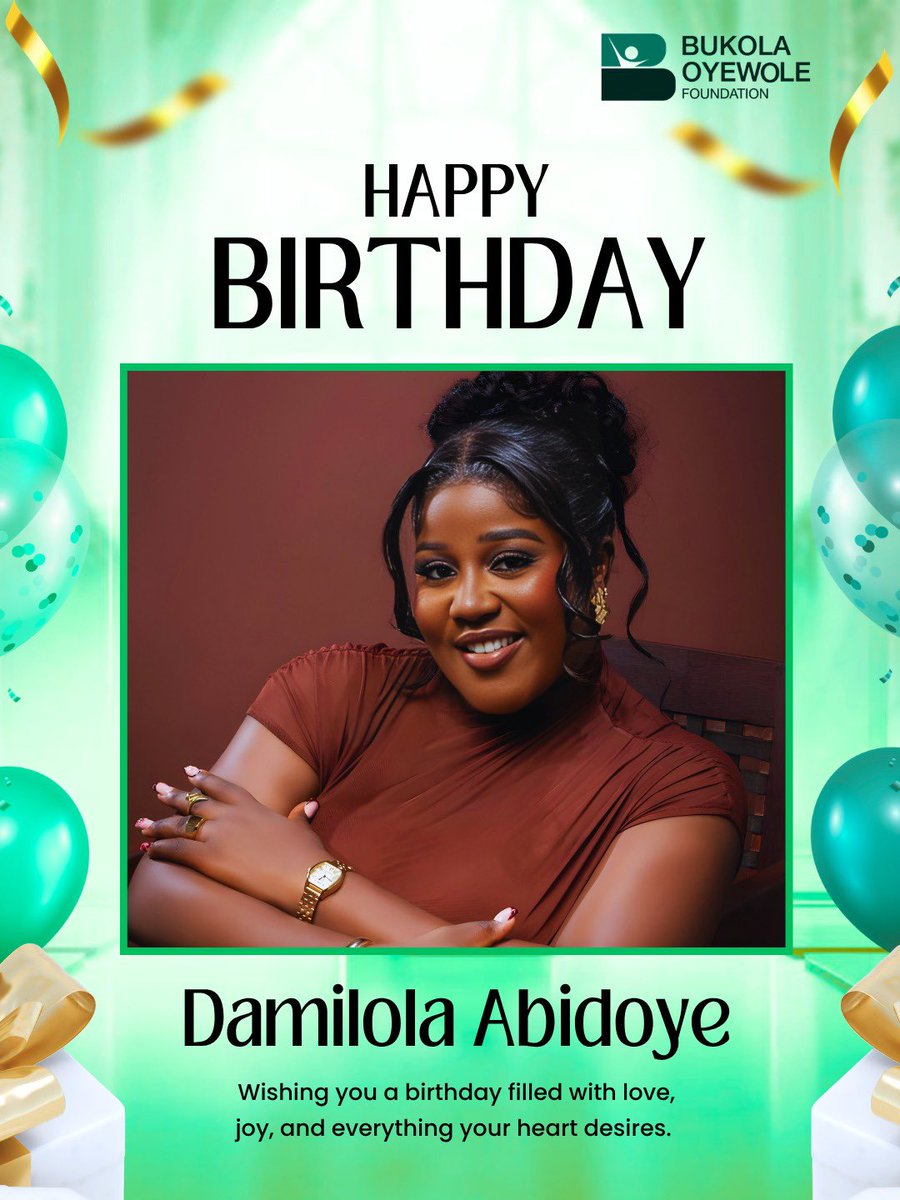 BOFoundation1's tweet photo. Today, we celebrate Dami💕💕
 
Wishing you a life filled with genuine happiness. May this new year bring you everything your heart desires and more.🥳🎉

#HappyBirthday #bukolaoyewolefoundation https://t.co/zdHWToHDxi