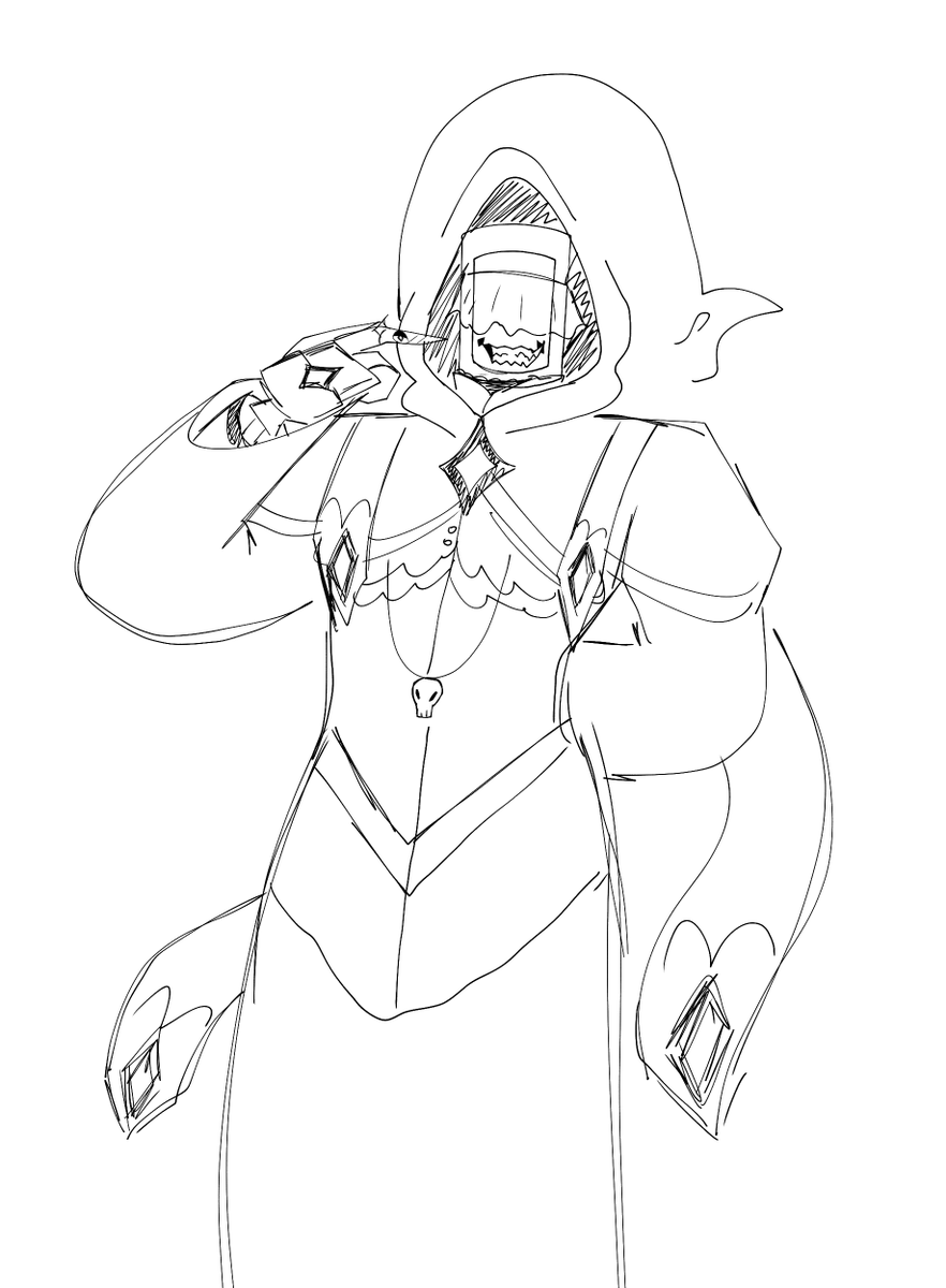 My right leg is hurt when I try to get up but now it normal, I'm sorry reaper thomas that I just transfer all of my pain to your leg 🖤

Btw here is some sketch again