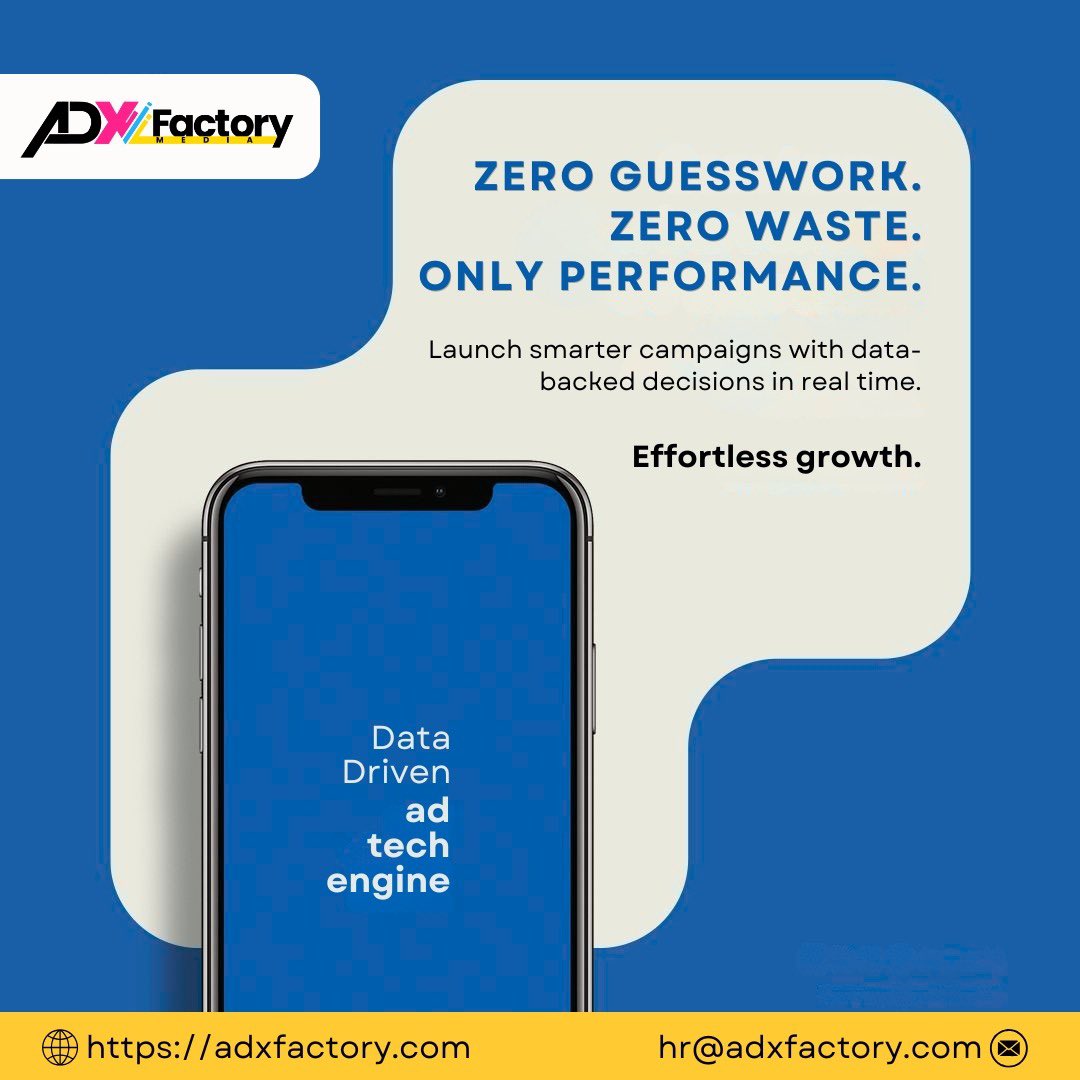 AdxfactoryM's tweet image. No guesswork. No wasted spend. Just real results.
Run smarter campaigns powered by data and real-time insights.
Make every impression work harder.

#adtech #smartmarketing #aiads #growthmarketing #datadriven