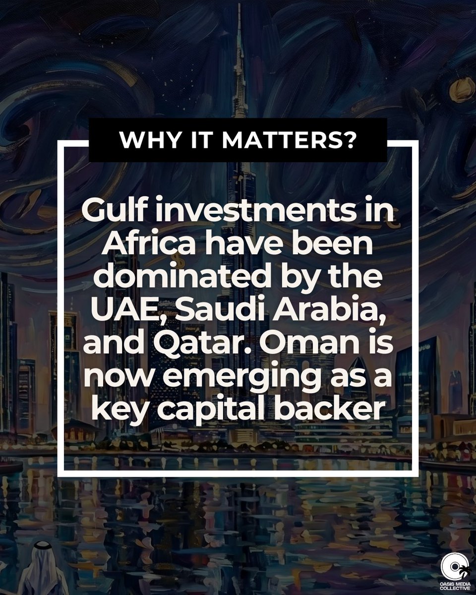 OasisMediaColl's tweet image. #Oman just entered the chat 🇴🇲💸🌍

For years, #Africa’s top #Gulf investors were 🇦🇪 #UAE, 🇸🇦 #Saudi, and 🇶🇦 Qatar. #Now Oman’s making big moves

From a new bank in #Angola to energy + mineral deals in #Botswana, Muscat is stepping up fast

Underrated, for now 👀

Link in bio 🔗