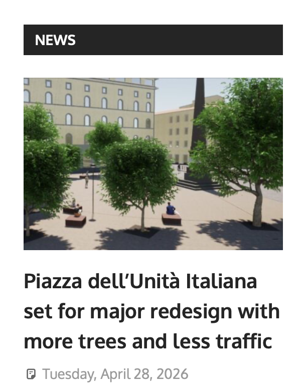 newsflorence's tweet photo. The €1.77 million project aims to reduce traffic, add trees and seating, and turn a busy transit space into a more liveable square near Santa Maria Novella.
https://t.co/UwI2XuZEvP https://t.co/cICbvZu24n