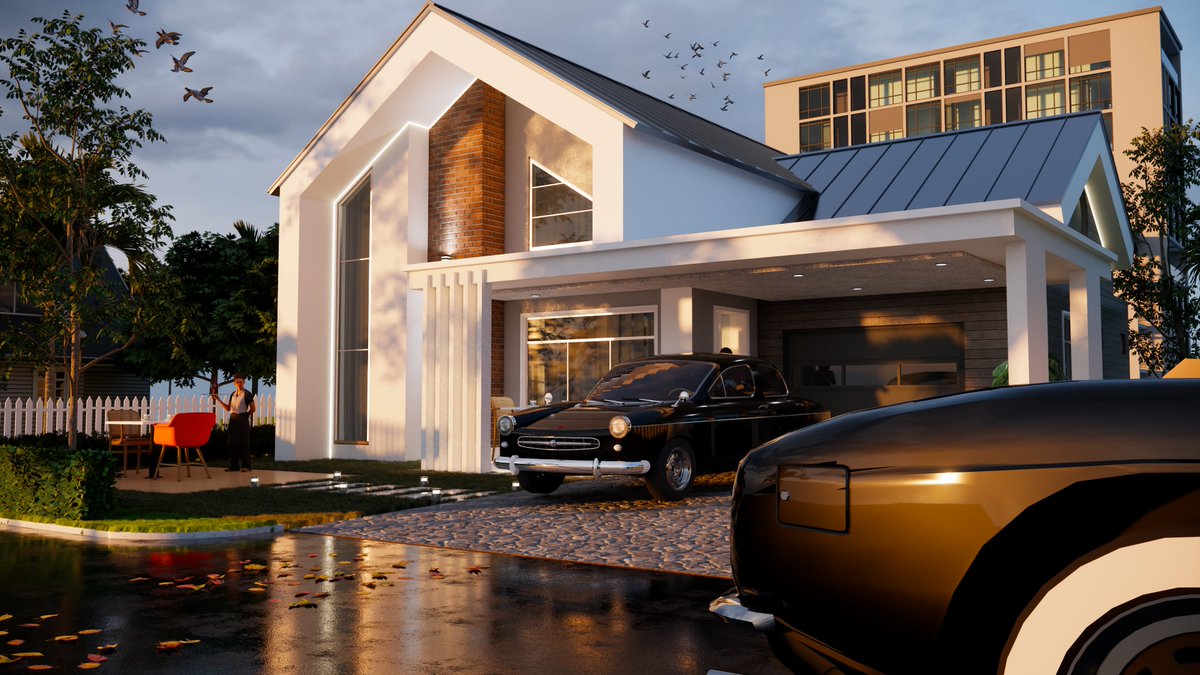 Arc_Yousouf's tweet image. ""A 3 bedroom design, this is beyond a regular bungalow in Nigeria. Its a new setting, a new verse to bungalows""
Designed&amp;amp;visualised by: @Arc_Yousouf 

#3DDesign #ArchViz #LuxuryLiving #ExteriorDesign #Visualisation #CGI