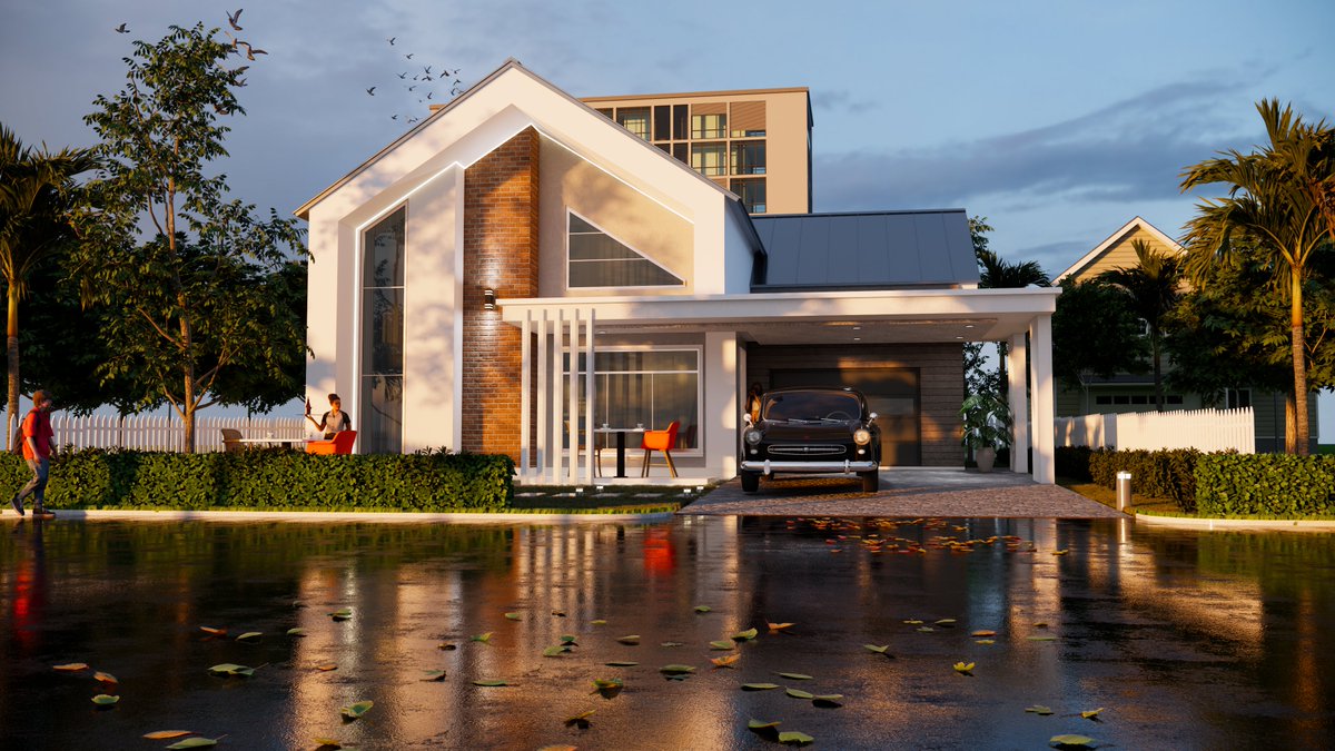 Arc_Yousouf's tweet image. ""A 3 bedroom design, this is beyond a regular bungalow in Nigeria. Its a new setting, a new verse to bungalows""
Designed&amp;amp;visualised by: @Arc_Yousouf 

#3DDesign #ArchViz #LuxuryLiving #ExteriorDesign #Visualisation #CGI