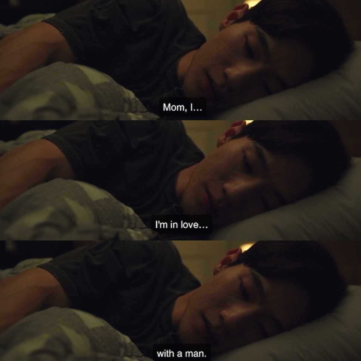 kdramahotgists's tweet photo. I just finished watching Love in the Big City and there’s this scene where his mom who knew he liked boys since he was younger would come into his room every night to pray and cast out spirit of gay . According to the movie , his mom thought the prayers were working because his best friend was a girl.

Then there’s this scene where she comes in as usual to pray and cast out the spirit of him being gay, and he says, ‘Mom, I’m in love with a man.’ That part gave me chills. I had to pause the movie, lie down, stare at the ceiling, and really think about it. It felt like something a typical African mom would do.

It made me wonder… do people actually think you can pray away being gay or LGBTQ? 🤔