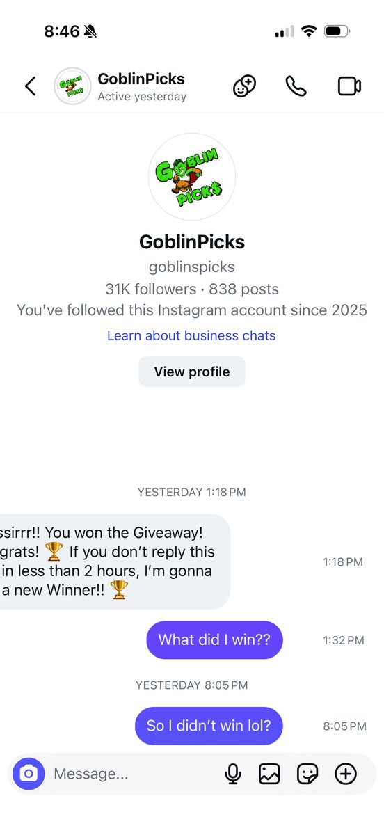 Daniel_bru22's tweet photo. @PotdPrizepicks Don’t trust goblin https://t.co/jXUcEmtT3U