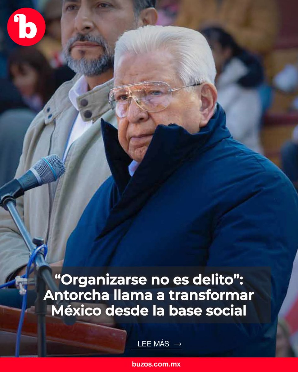 “Organizarse no es delito”: Antorcha llama a transformar México desde la base social 🔥🇲🇽

En su 35 aniversario en Tlaxcala, Aquiles Córdova afirmó que sólo la organización popular puede acabar con la pobreza y cambiar el sistema económico.

Lee más: buzos.com.mx/noticia/organi…