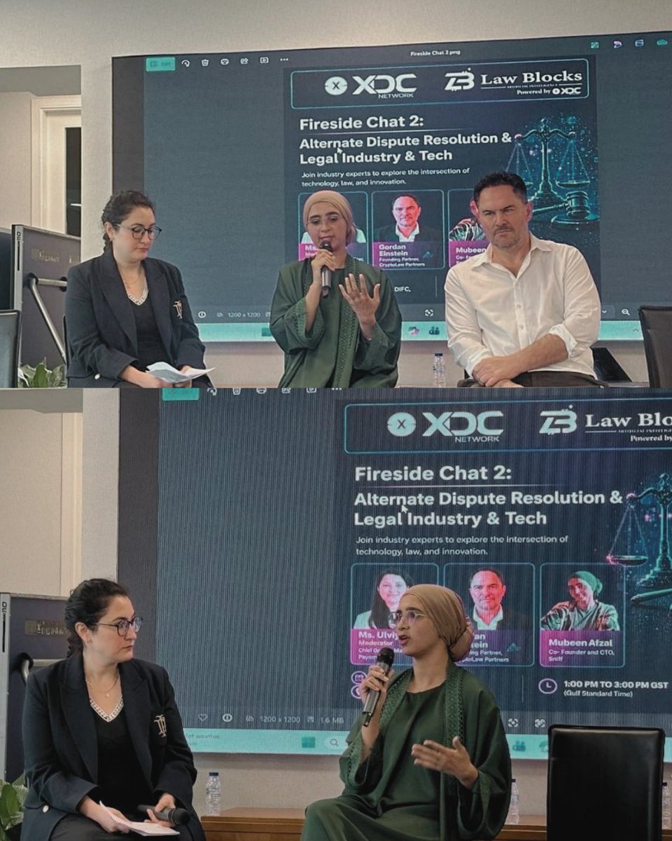 LawBlocksAI's tweet photo. We’re incredibly grateful for the success of our recent event on the Influence of AI & Blockchain in the Legal Industry.

A heartfelt thank you to Satheesh Kumar for hosting the event and presenting Law Blocks AI, and to Tarun Sharma for delivering an insightful presentation on XDC Network.

We extend our sincere gratitude to all our esteemed speakers and panelists:

Dr. Wale j Daramola, FRSA., @maslovsa , @EBadocco , @alnurabel, @GordonEinstein, @mubeenchatthaa, @sofiakostcom, @ChrisElias, @MikaelBoshian, and @ParsaBahmani. Your perspectives and engaging discussions truly elevated the event.

A special thanks to @XDCNetwork  & @XDCInnovLabs  for supporting us and helping make this event a success.

This success reflects the power of collaboration, and we look forward to many more impactful engagements ahead.

#LawBlocksAI #XDCNetwork #AI #Blockchain #LegalTech #Web3 #Innovation #Dubai #Events #Networking