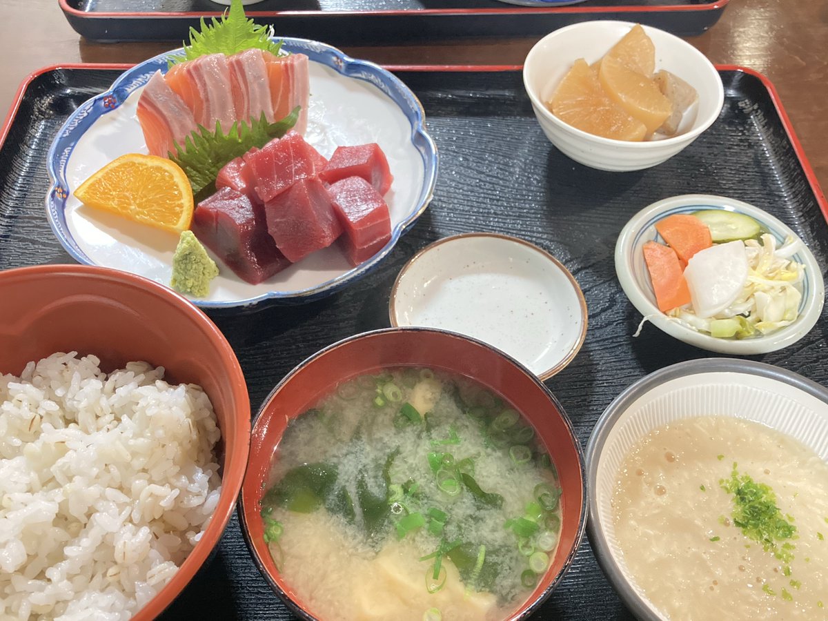 おさしみ 本日まで お刺身定食おいしかったŧ‹