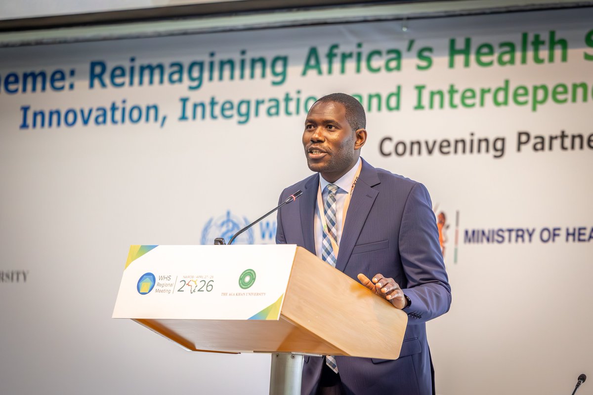 WHOKenya's tweet image. "Health data is a matter of sovereignty, equity, and the future of our decisions." said @fnoluga , Principal Secretary, State Department for Medical Services, at the #WHSNairobi2026.
 
#Kenya has initiated the Digital Health Agency, a Health Data Framework, and has an AI strategy
