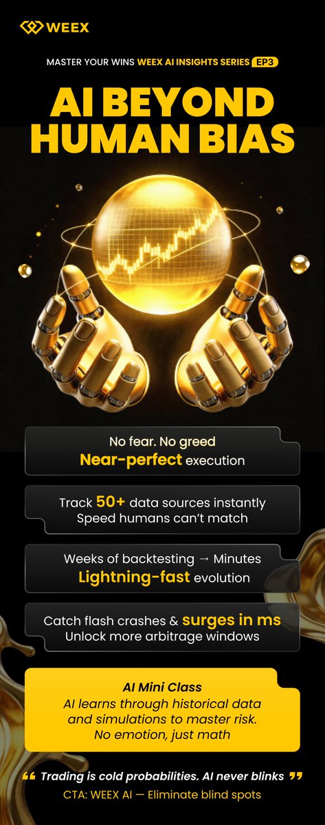 WEEX_Espanol's tweet image. El trading es un cálculo frío de probabilidades y la IA nunca carga con emociones personales. 📉🧠

Elimina la codicia y el miedo, terminando con los puntos ciegos del trading gracias a la racionalidad de las máquinas. 🤖💻

#TradingPsychology #RiskManagement #NoEmotion