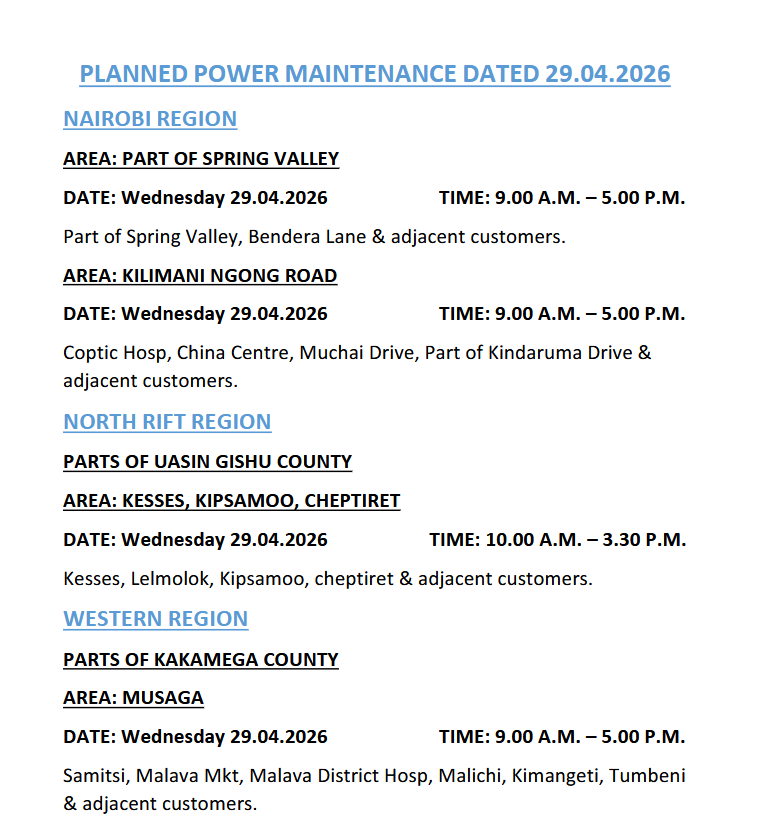 Kenya Power tweet media