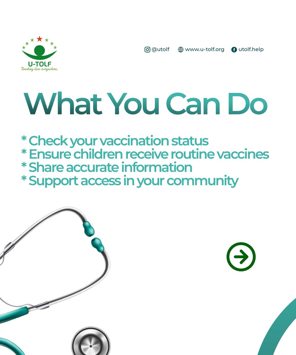 utolf's tweet photo. checking our status, supporting routine vaccines, and advocating for equitable access to life-saving protection.

Because protection should never be a privilege. It should be a standard.

#WorldImmunisationWeek #VaccinesWork  #PreventiveCare #touchingliveseverywhere https://t.co/WKMOK2vn4J