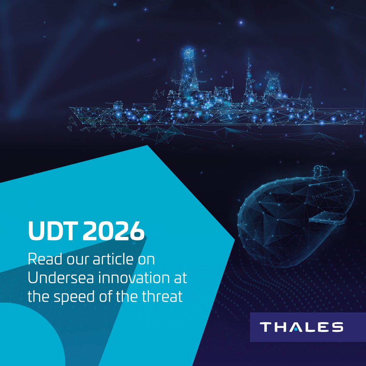 ThalesUK's tweet photo. What tech do we need to enable navies to detect, decide & control the underwater battlespace—and deliver it at speed?

At UDT, we tackled these critical questions.
Discover the 3 areas where the answer must change 👇 

🔗 https://t.co/8SS0yIWbhE 

#UDT #ThalesUKMaritime #Innovation