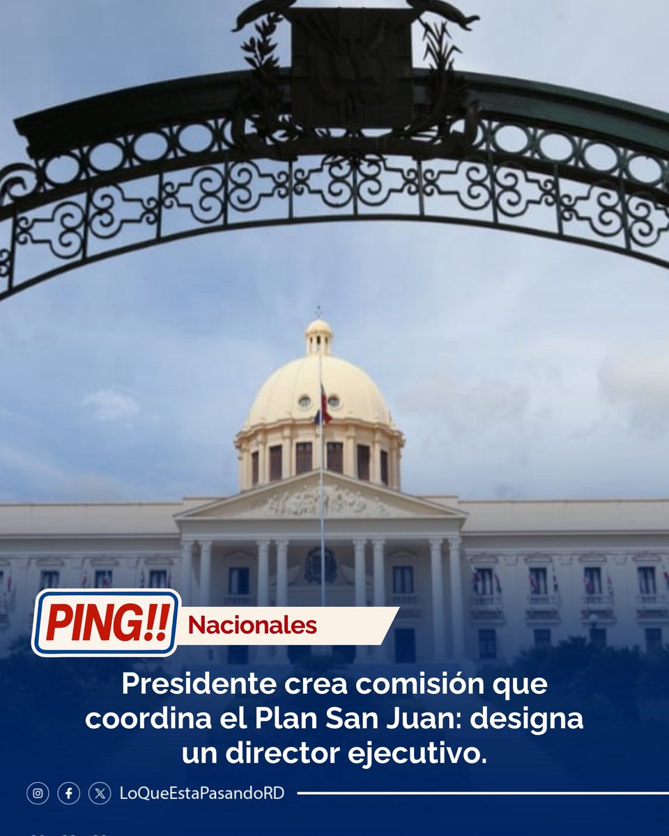 El presidente Luis Abinader emitió los Decretos 236-26 y 285-26, que tienen el propósito de dar continuidad a las acciones para el desarrollo integral en los ámbitos económico y social de los residentes de San Juan.
                 instagram.com/p/DXrdxV_jYjg/…