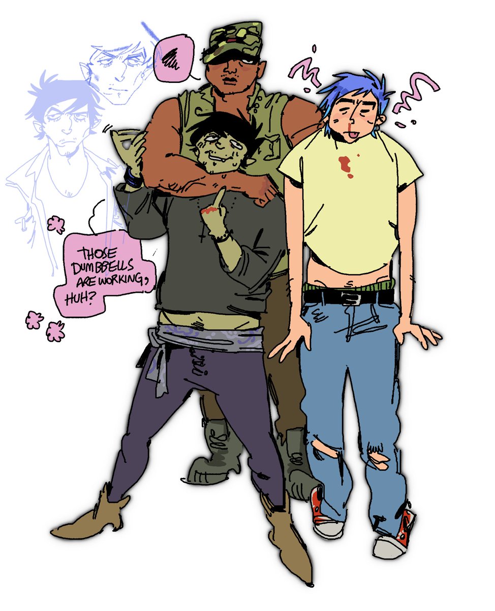 i haven’t drawn gorillaz in AGES i missed them…