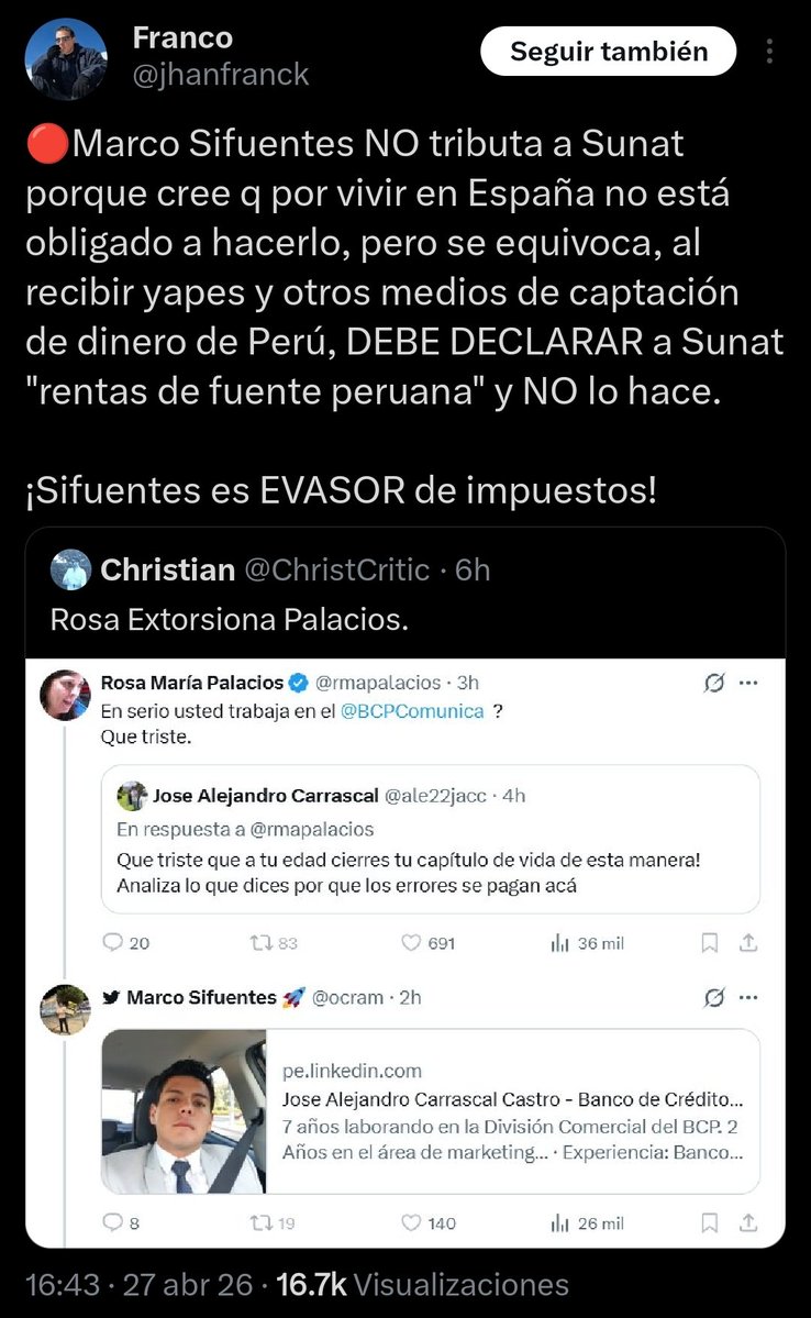 Derechistas haciendo campaña por Roberto Sánchez tweet media
