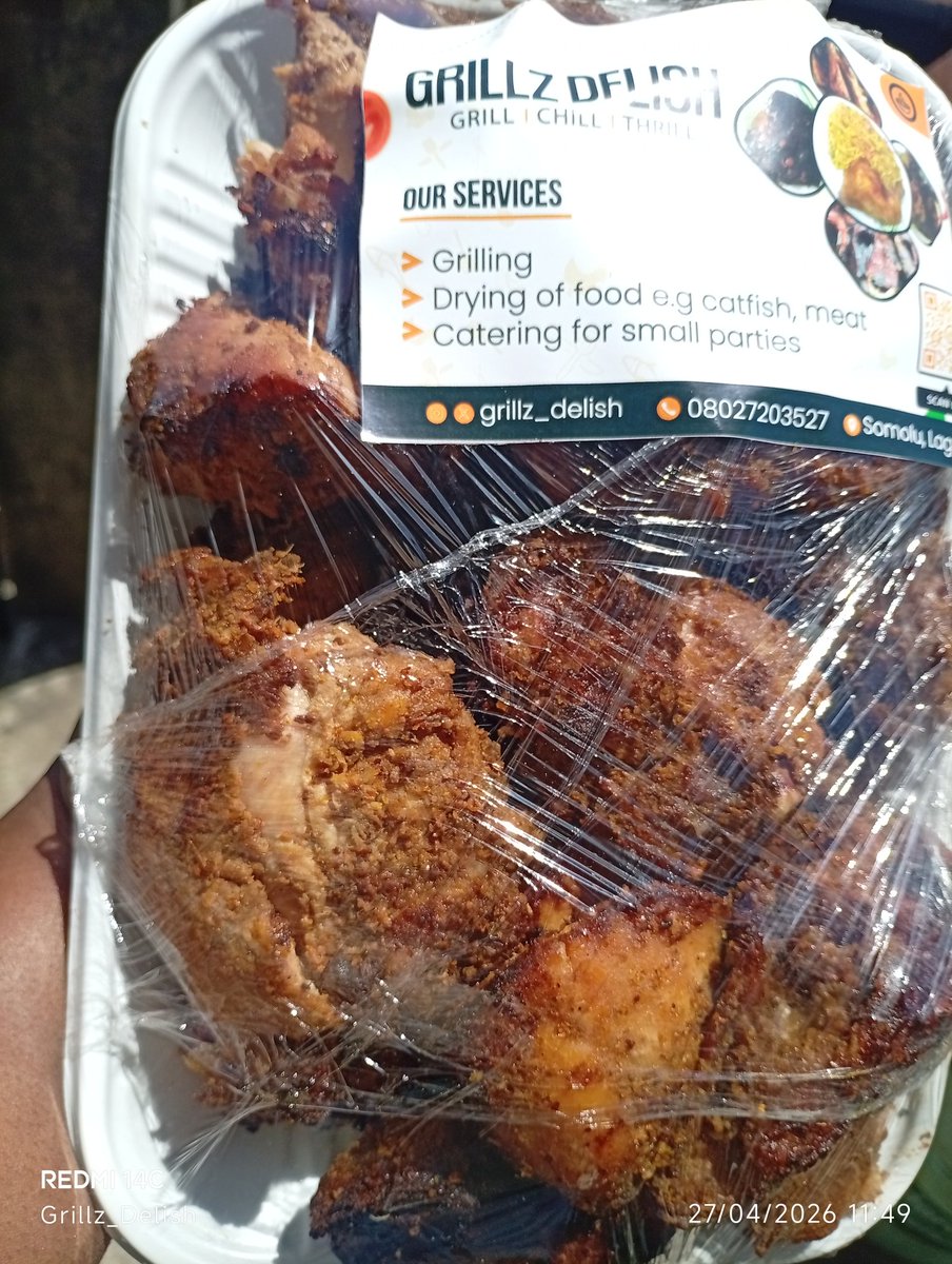 CEOGRILLZDELISH's tweet photo. @grillz_delish
GRILL! CHILL!! THRILL!!!

LOCATION: Somolu,Lagos 

WhatsApp/call: 08027203527
@AanuoluwapoAd17 @UnclebeeOla @Vendorsrepost @VendorsSpot @peng_writer @dansatty @Engr_Ashile https://t.co/S1rrQfBDtV