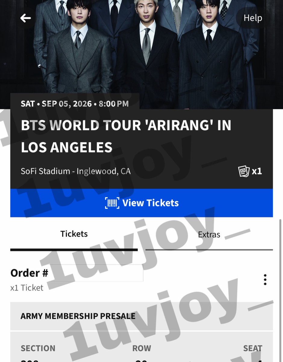 1uvjoy_'s tweet image. 🌸 hi guys :) WTS one bts tix in la which is on Sep. 5,2026. It’s in the 300s section. Near facevalue and will provide more proof. NO SCAMMRS!!! 
🏷️: #wts #wtb #bangtan #BTS_ARİRANG