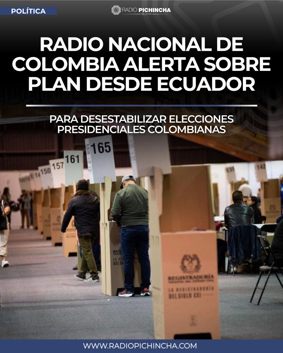 radio_pichincha's tweet photo. 🏛️#Política | Una publicación del medio colombiano recoge versiones de fuentes anónimas sobre supuestas acciones del gobierno ecuatoriano que buscarían influir en el proceso electoral de Colombia.
#LaRadioDeLasNoticias 
Los detalles⤵️
https://t.co/GMYOPhcrka https://t.co/I9xEW1LIzp