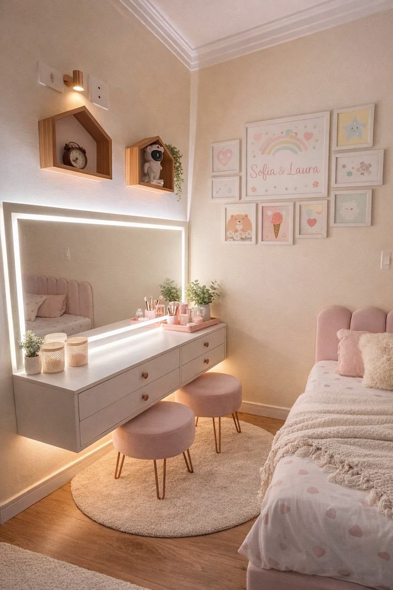 's tweet image. A vibe mais Pinterest do dia 📌✨
Quarto delicado, organizado e cheio de charme 💕
Inspiração real pra quem ama decoração clean e aconchegante.

🔗 pin.it/6L2PqeGh1

#decoracao #homedecor #quartofeminino #PinterestInspired #achadinhos #28aprile2026 #shopee #promododia
