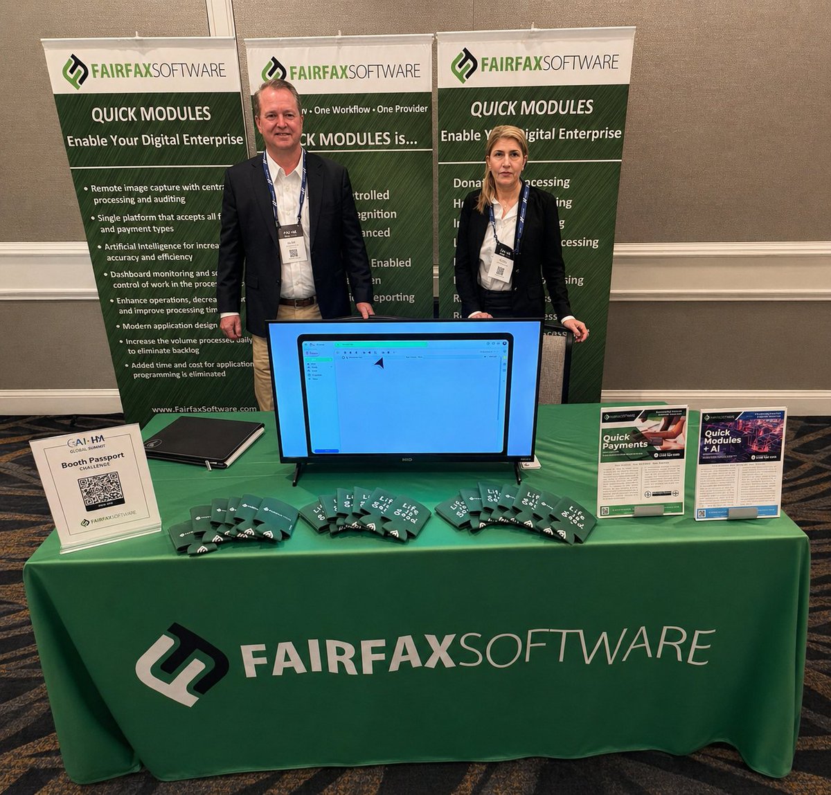 FairfaxSoftware's tweet image. We're live at #AIIM2026 in Baltimore! Catch @FairfaxSoftware at the green booth in the expo hall April 28–30. Intelligent document &amp;amp; remittance processing that actually works. Book a "stop and chat" #IDP #DocumentAutomation
