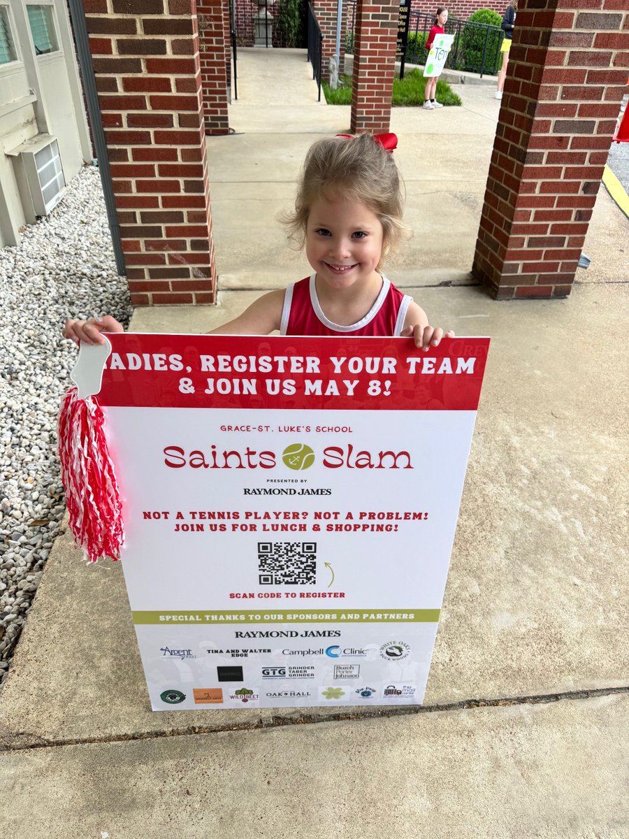 GSLSchoolMem's tweet photo. Play tennis with GSL! Saints Slam presented by Raymond James, on Friday, May 8. Registration closes Thursday! To register, visit https://t.co/Farciiv6QQ. Go Saints! ❤️⚓️🎾 https://t.co/95qRX31NiY