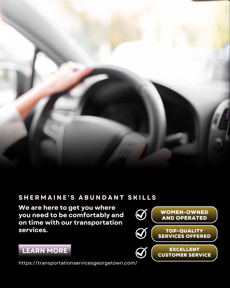 SASLLC_'s tweet photo. We offer dependable transportation services designed to fit your daily routine or special plans. Our team focuses on comfort, safety, and punctuality. Reach out to us to get you started. #TransportationServices
https://t.co/gVySE9mwP0 https://t.co/tvxLctSnKO