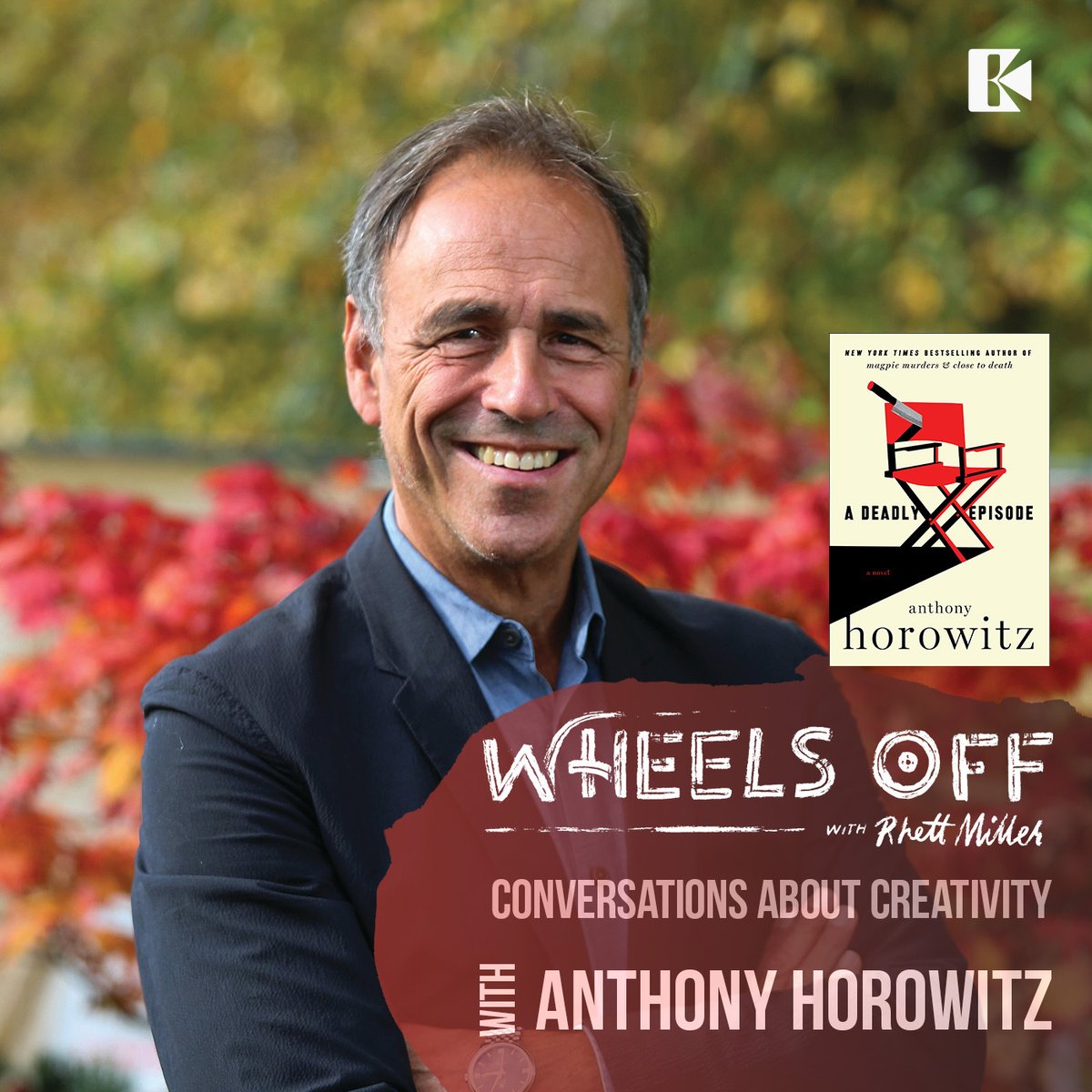 rhettmiller's tweet photo. Anthony Horowitz, One of the world's most prolific and versatile storytellers, joins the Wheels Off podcast for a conversation about creativity, craft, and the enduring power of the mystery novel. 

Check out the full episode: https://t.co/m01zyGYozP https://t.co/nUtc4au1wy