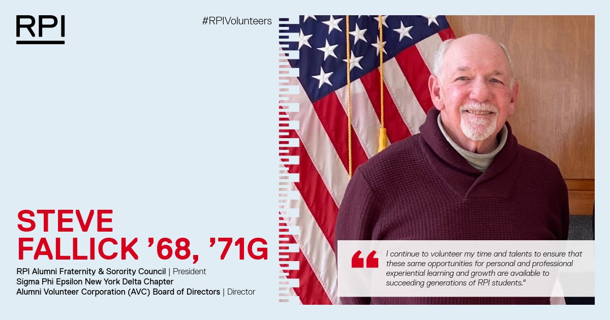 RPIAlumni's tweet image. Steve Fallick ’68, ’71G credits his #RPI &amp;amp; Sigma Phi Epsilon experience for shaping his leadership, networking, &amp;amp; service skills. He aims to give back so future RPI students can thrive too! ✨ Read more about Steve's journey: bit.ly/3VYLMTC. 
#RPIAlumni #RPIVolunteers
