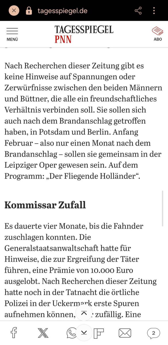 Wisst ihr noch, der Brandanschlag auf das Grundstück des Antisemitismusbeauftragten Andreas Büttner? Tatverdächtig sind laut Tagesspiegel gute Freunde und Geschäftspartner von Büttner selbst: Daniel R. und Lucas S. Im Jahr 2023 gründeten sie zu dritt eine Firma.