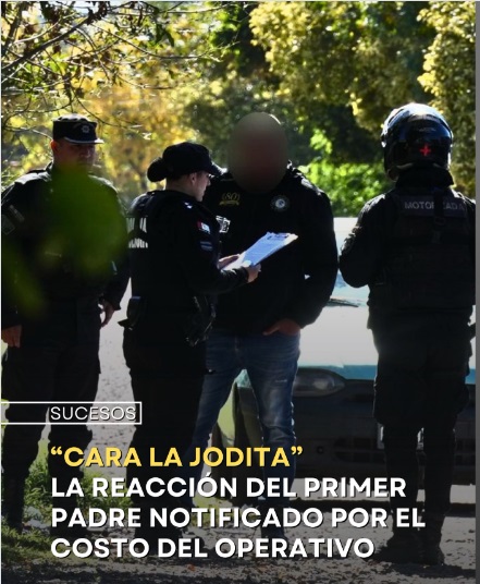 El Gobierno de Santa Fe notificó a los responsables de amenazas a escuelas para que paguen el costo de los operativos policiales. La primera intimación fue por $6.024.944 y se realizó a los padres de un menor identificado como autor del hecho. "Cara la Jodita" dijo el papá