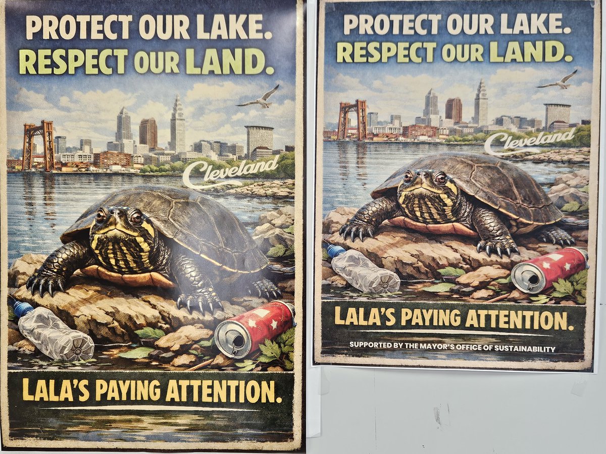 EricGordon_CEO's tweet photo. Today, the @CityofCleveland came to @pepcleveland #PEPHopewell to continue their support of the #LowRiders class project Lala's Litter Free Cleveland campaign! They brought the students' posters back "supported by the Mayor's Office of Sustainability" and offered grant support! https://t.co/DOjDu6KLIB