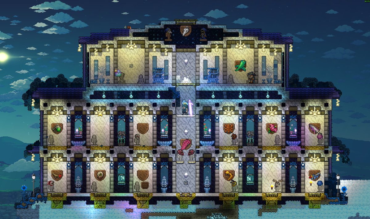 My terraria trophy room in vanilla