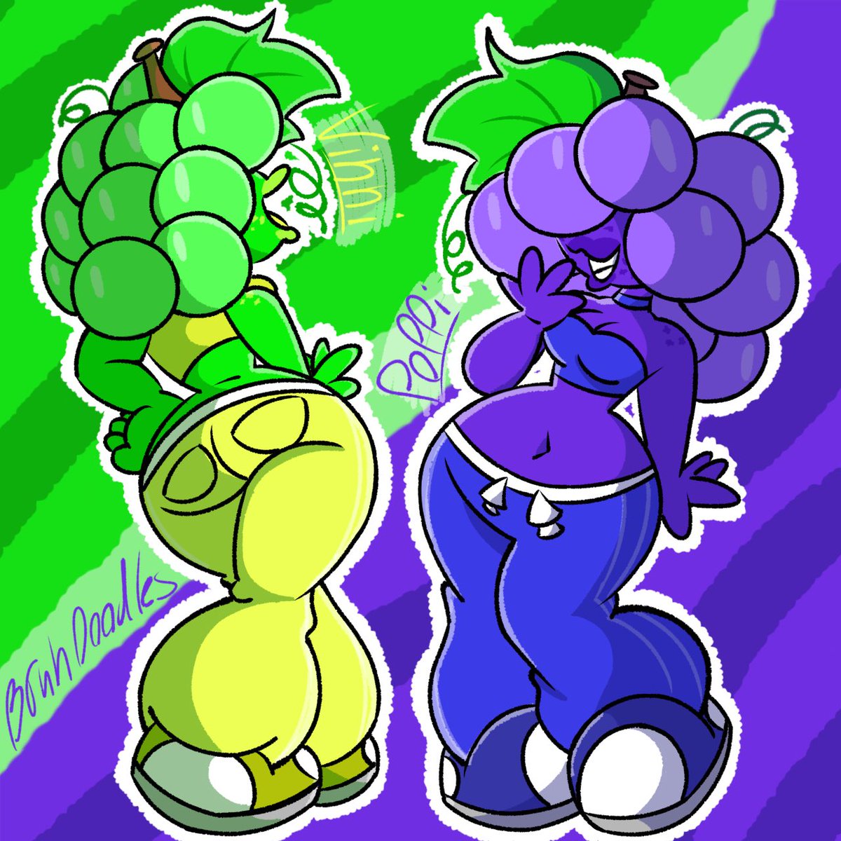 I didn’t expect this much people to like the grape twins!🍇✨
They’re names are Poppi and Vinni btw :P