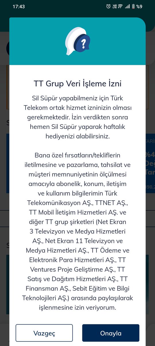bilal_ucann's tweet photo. @TurkTelekom  sil süpür yapmak için zorunlu tuttukları işlem @iletisim https://t.co/qTybrCpjoN