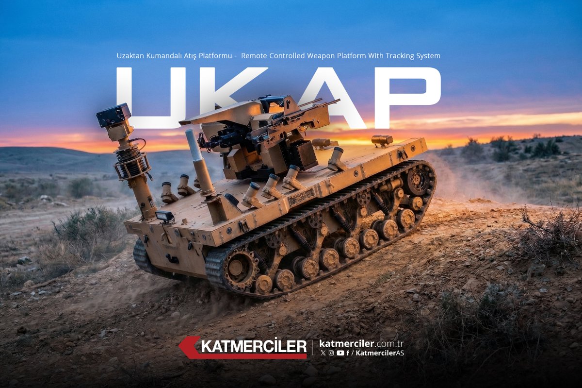 KatmercilerAS's tweet photo. UKAP - Uzaktan Kumandalı Atış Platformu / Remote Controlled Weapon Platform With Tracking System

#Katmerciler #UKAP #insansızkaraaracı #İKA #remotecontrolled #weaponplatform #defence
#savunmasanayii #unmanned #savunma #military #armoredvehicle #securityvehicles #armouredvehicle
#military #millisavunma #Türksavunmasanayii #Turkishdefence #securityvehicles #defence #defenceindustry