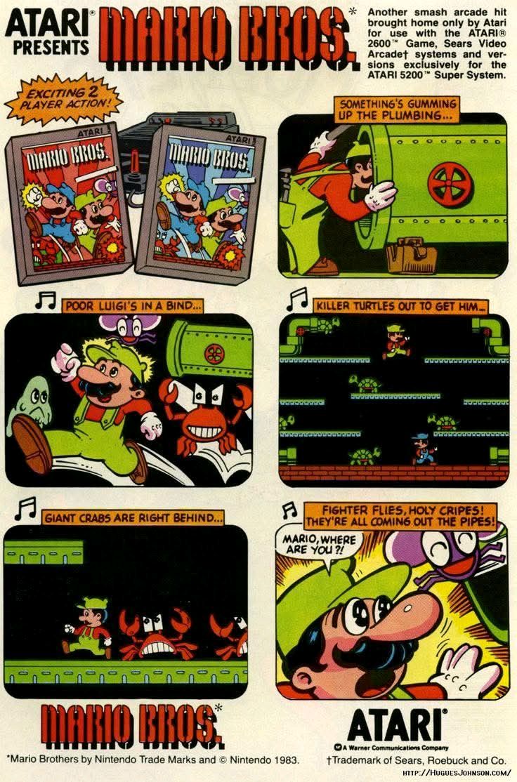 Press_Start9's tweet image. 📜🎮 ¿Recuerdas este clásico? "Mario Bros" para Atari fue un desafío para los reflejos y una revolución en su tiempo. 🛠️ Despacha cangrejos y defeña las tuberías como maestro del retro. ¿Te atreves a rejugarlo hoy? 👾 #RetroGaming #MarioBros #ClassicGames