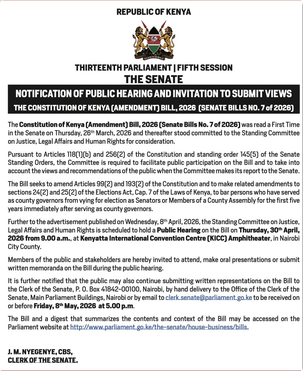 Senate of Kenya tweet media