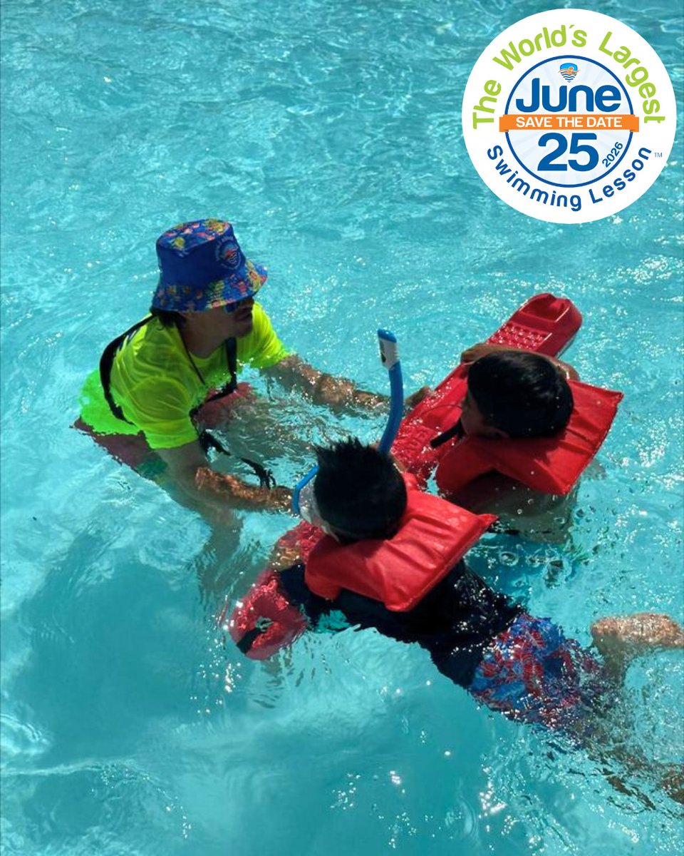 TheWLSL's tweet photo. Built-in best friends…and built-in swim buddies.
Learning to swim together strengthens confidence, creates lifelong memories, &amp; helps keep families safer in and around the water. Make water safety a priority—because the best adventures are the ones we share.
📷: Island Waterpark https://t.co/8x0CrZwTZY