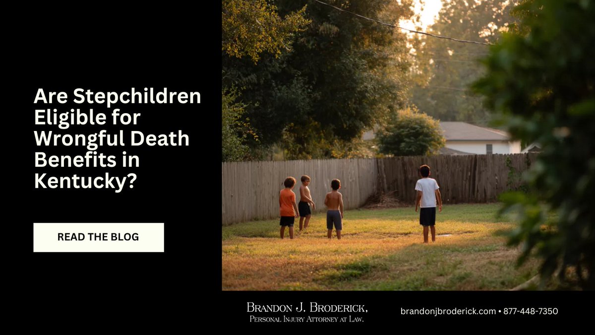 bjbroderick's tweet image. 👨‍👦‍👦 Do stepchildren have rights in a Kentucky wrongful death claim? The answer isn’t as simple as you might think. 😳 Keep reading to learn when compensation may still be possible. 👉 tinyurl.com/jaz32pnh

#WrongfulDeath #KentuckyLaw #KnowYourRights #LegalFAQ #LegalFacts