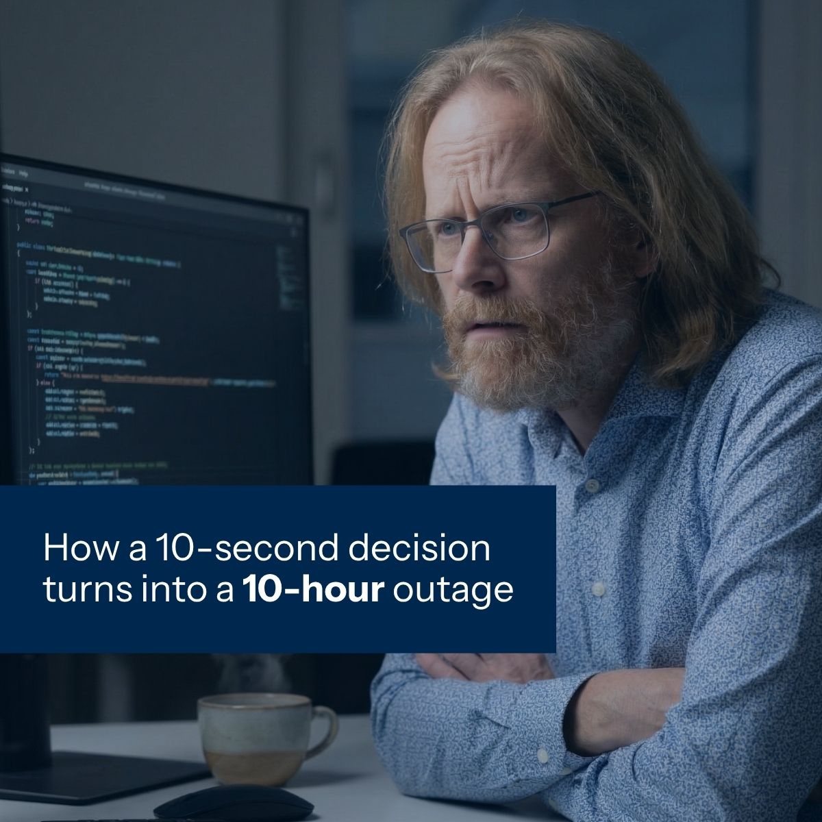 AlanDekok's tweet photo. The inevitable support call ... "I upgraded production at 2 a.m. and it's broken."
 
The answer is always the same: revert, and write the process down before you touch it again.
 
Good engineers make mistakes. Engineers who skip the process turn mistakes into disasters. https://t.co/11RMpj9tLv