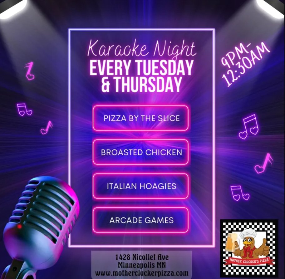 mothercluckersP's tweet image. 🎤 Join us for fun karaoke nights with Mia Dorr every Tuesday &amp;amp; Thursday! 🎶 #KaraokeNights #FunTimes