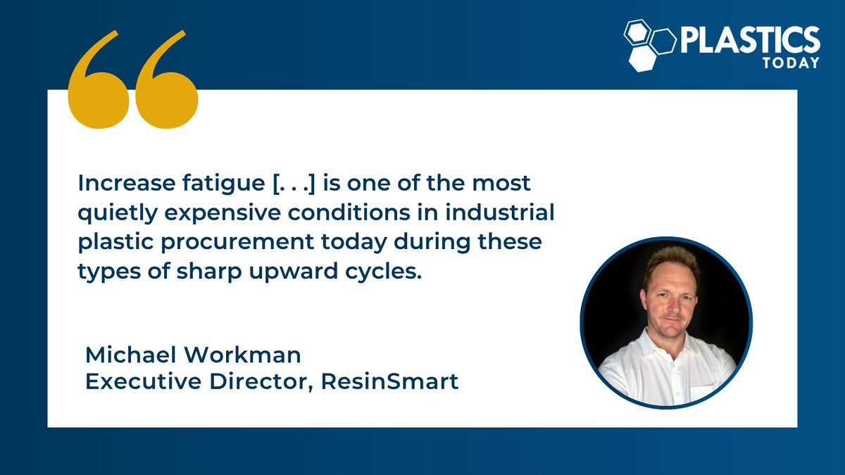 plasticstoday's tweet photo. April 2026 is a stress test for any resin buyer, writes Michael Workman of #ResinSmart in this week’s Resin Pricing Report. Every major commodity and engineered #plastic resin is under simultaneous upward pricing pressure. https://t.co/bjgpPP13UN https://t.co/6HOMkMEoBg