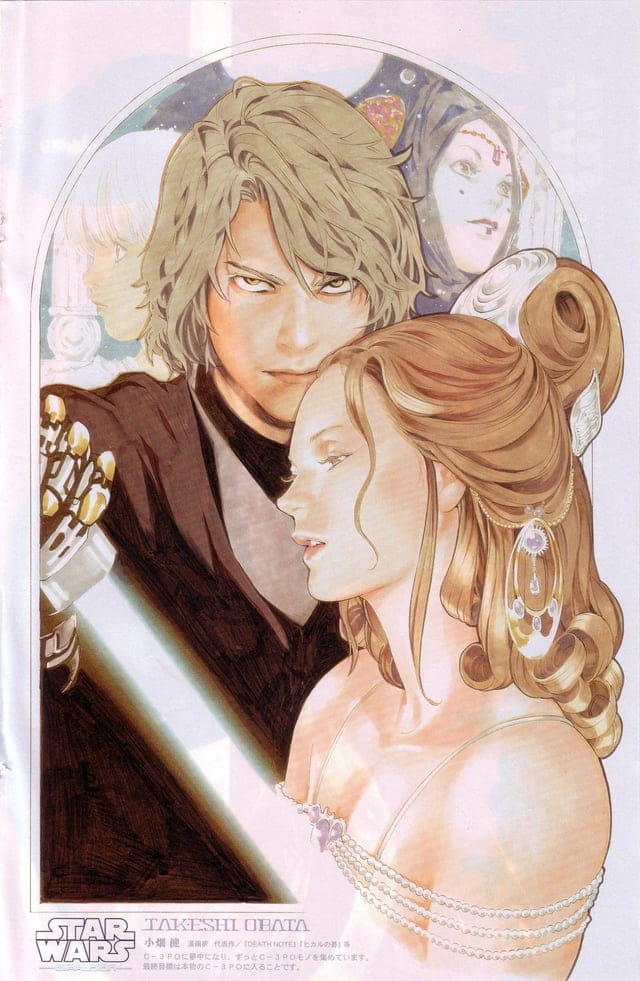 starwarsacervo's tweet photo. Novo poster de O Mandaloriano e Grogu feito por Hajime Isayama, o criador do mangá Attack on Titan!

— Não é a primeira vez que um mangaká renomado desenha um pôster de Star Wars, já havia acontecido antes com Anakin e Padmé, sendo desenhados por Takeshi Obata, o criador de Death Note.