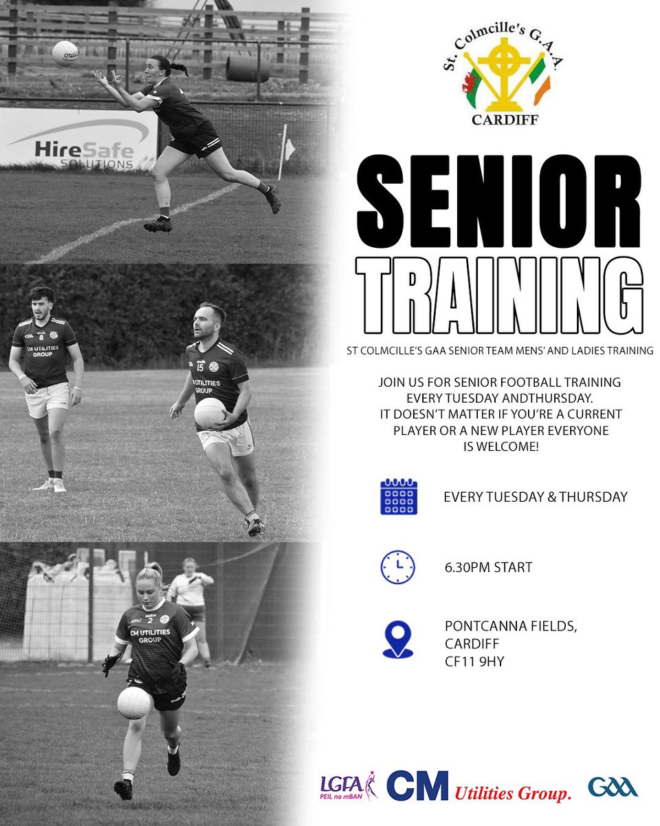 gaacardiff's tweet photo. Football training is back on the pitch tonight from 6.30pm. Hurling is back tomorrow from 6.30pm aswell.

See you all there! https://t.co/EwA77yXmWv