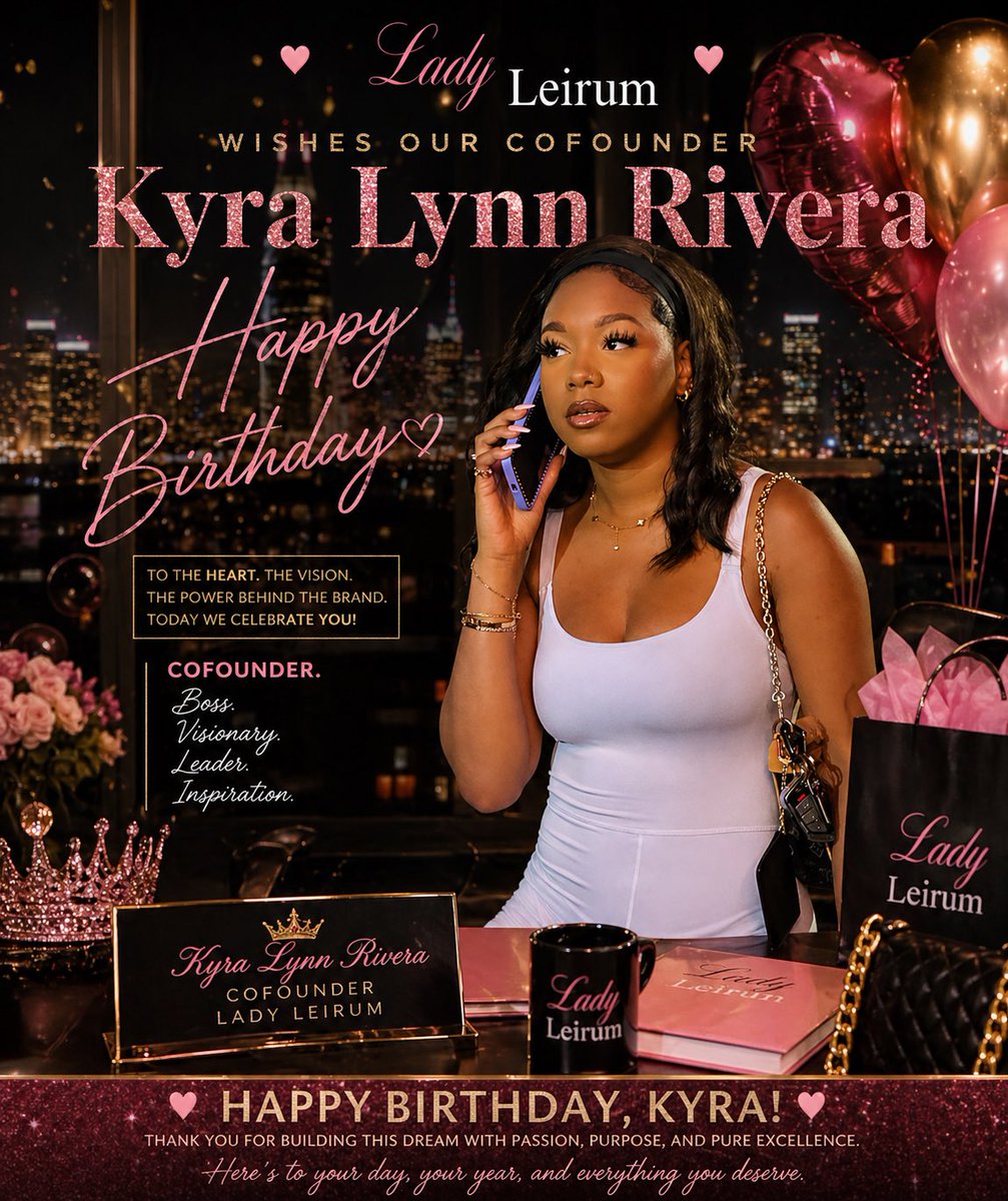 LaFabian's tweet photo. Happy Birthday to the Princess.... Co-founder of Lady Leirum.

"TODAY I CHOOSE YOU"

https://t.co/HgIbDqU11r https://t.co/50P4EmY3pi