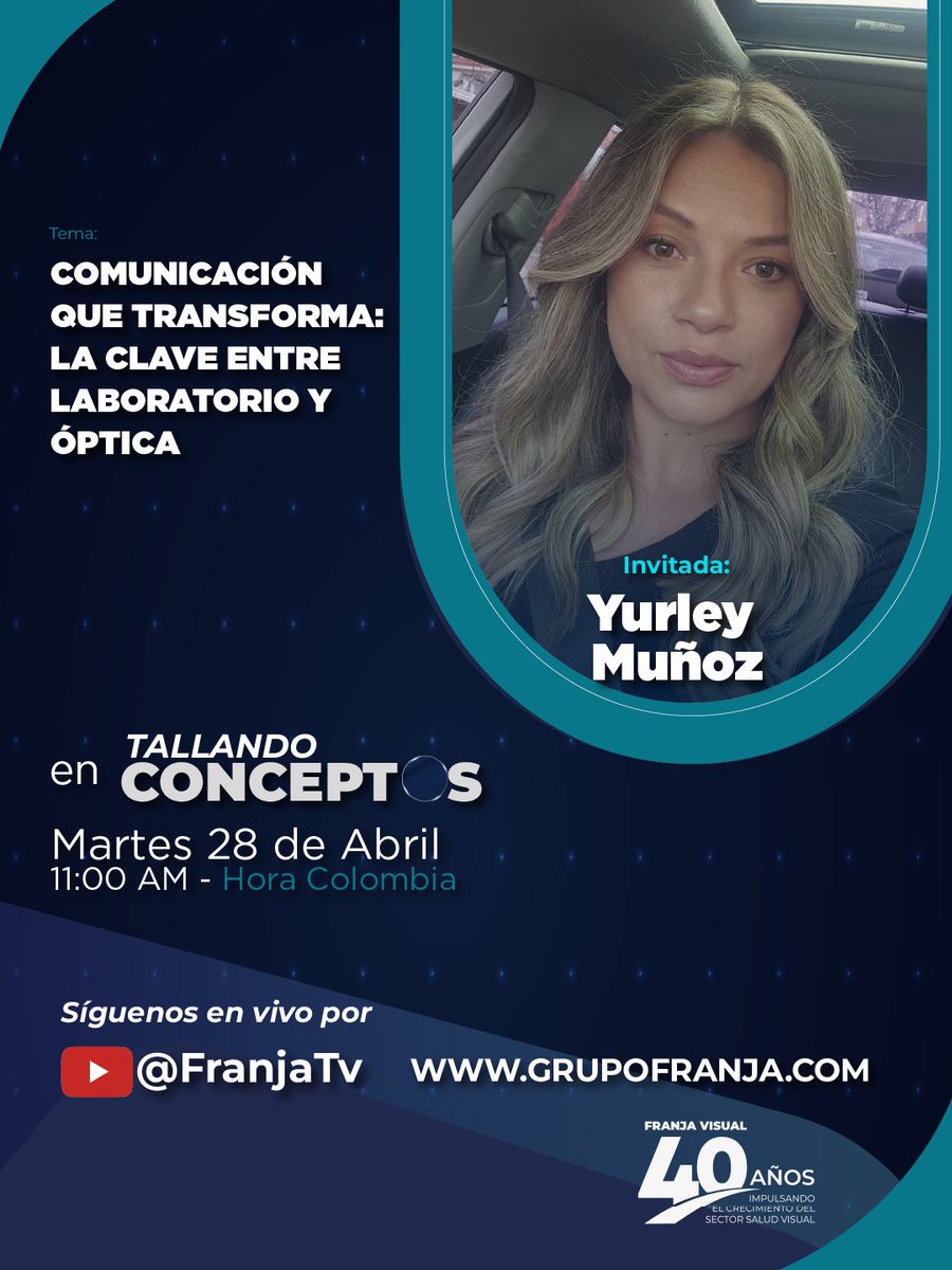 FranjaVisual's tweet image. #Webinar Comunicar mejor también es una estrategia de crecimiento. 🚀

En este programa de Tallando Conceptos se abordará un tema clave para el sector.

Únete hoy con #TC a las 11:00 a.m. (HoraCol)

🔴 Transmisión en vivo: YouTube TVFranja
🔁 Retransmisión: 7:00 p.m por linkedin.