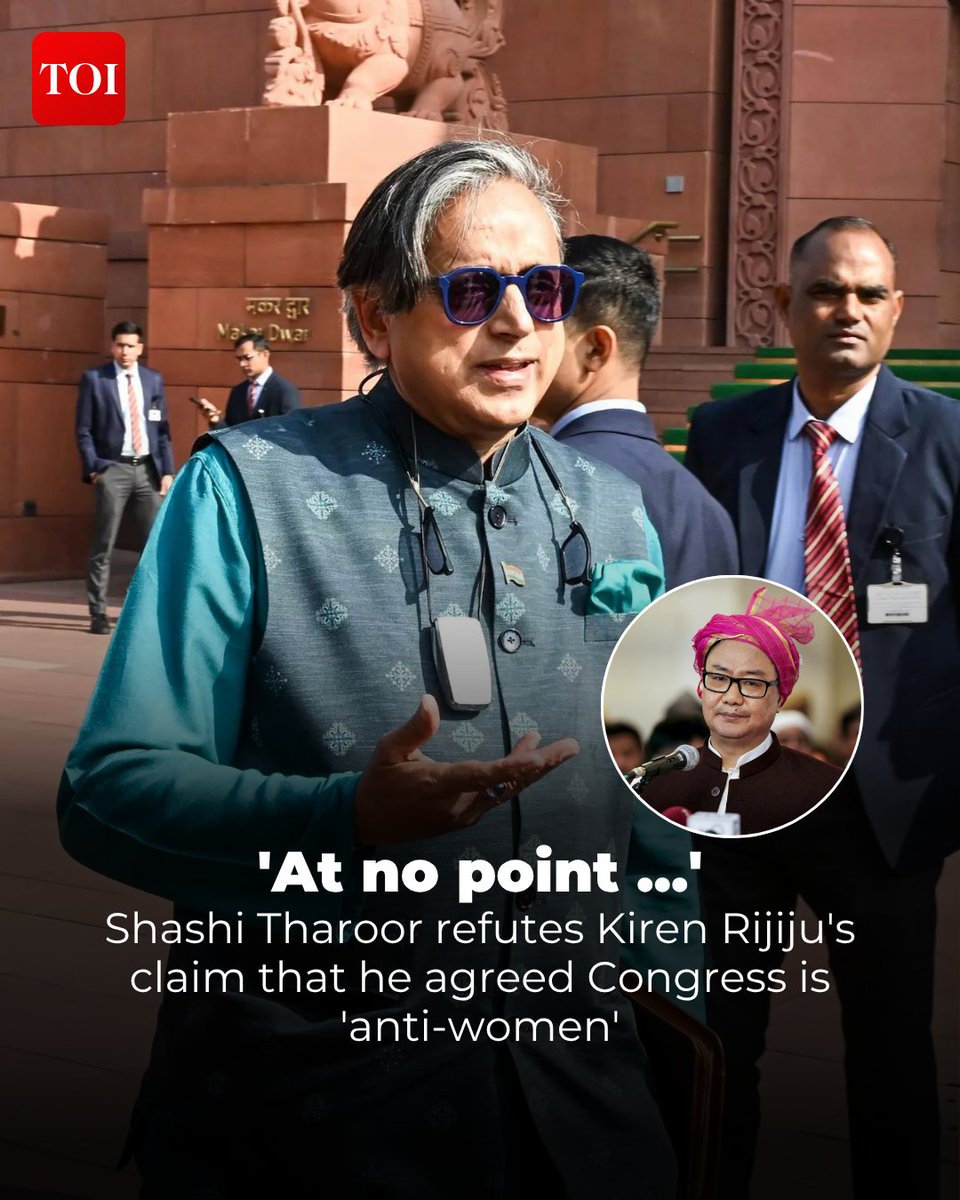 timesofindia's tweet image. Reiterating the Congress party’s position, #Tharoor pointed to its past record on women’s representation and said the party has consistently backed reservation for #women. “@INCIndia has stood for #women's rights and women's reservation under a strong woman President in
