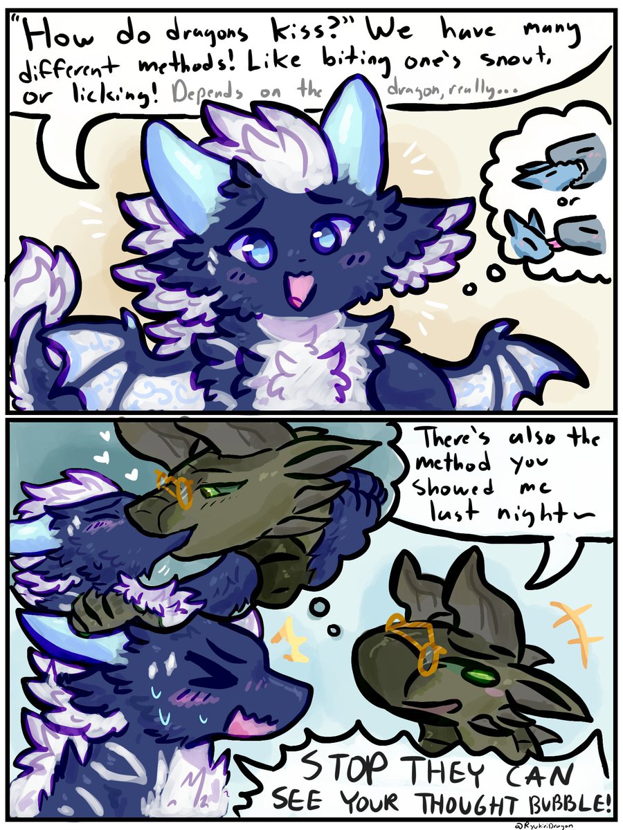 RyukiriDragon's tweet photo. How do dragons kiss? https://t.co/vIj1QWH5Ds